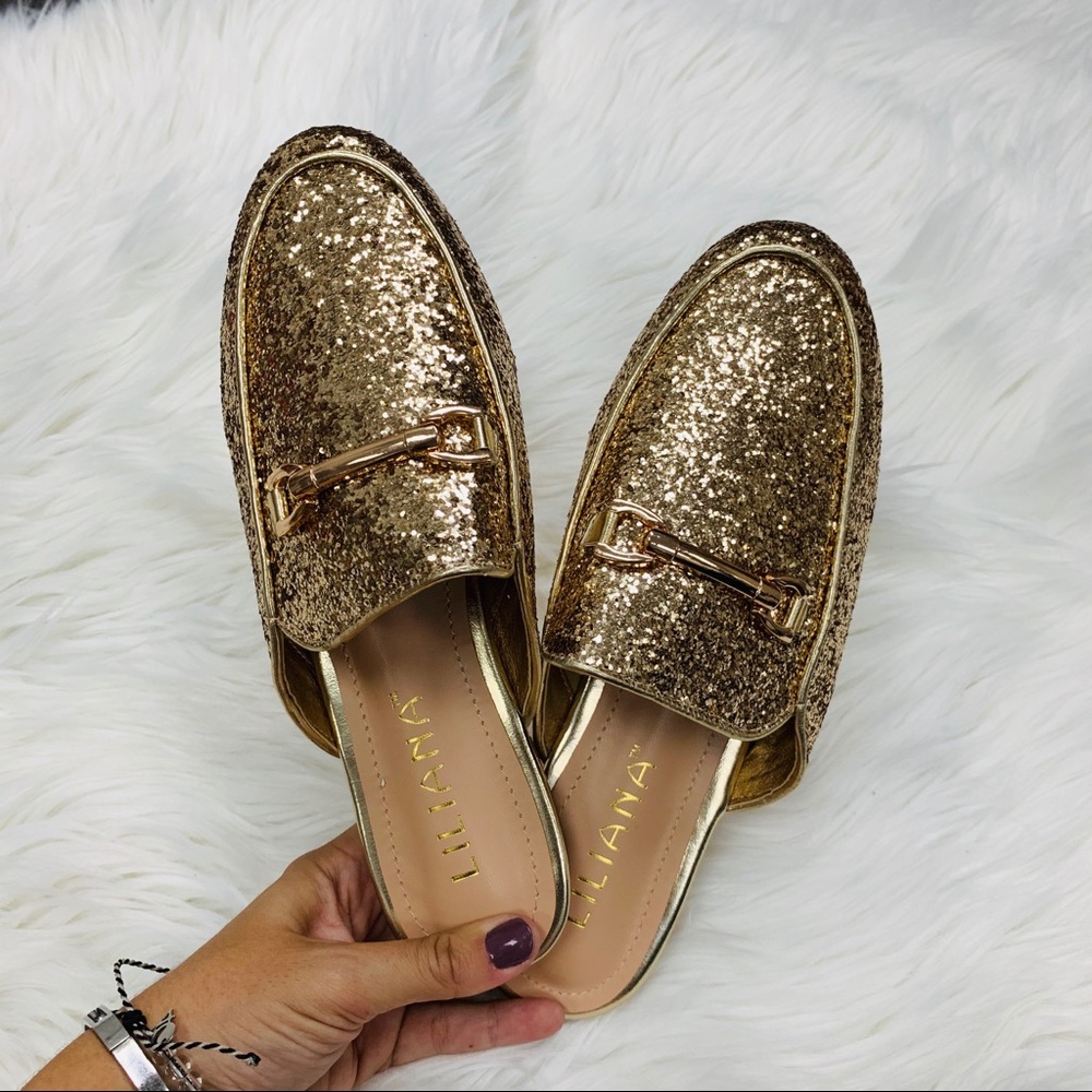 Gold glitter mules - Picture 4 of 6